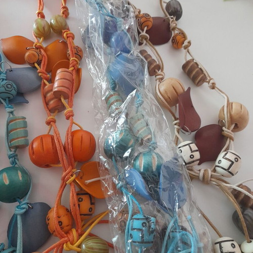 Boho necklaces pack of 10, handmade, multicolor, new
