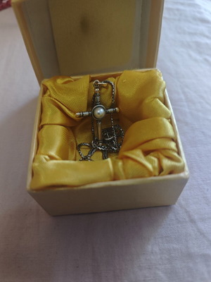 Women's silver cross with gold, like new