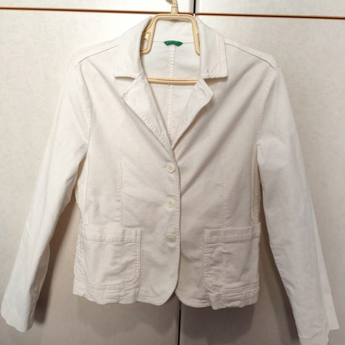 White jacket United Colors of Benetton like new, cotton corduroy size M