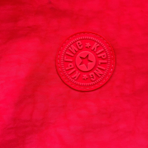 Kipling textile shoulder bag in deep red color like new