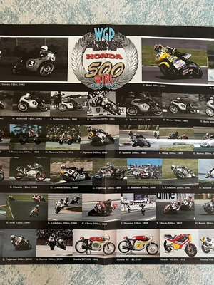 Champions Honda MotoGP poster like new 56x40cm