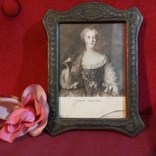 Engraving with frame used, size 12x16 cm