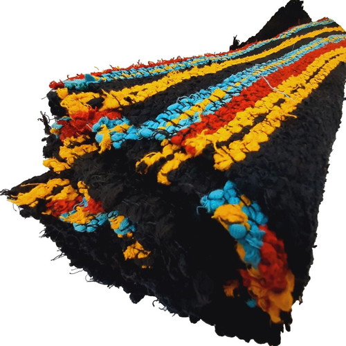 Vintage Handwoven Rug Multicolor 280x90 cm Like New