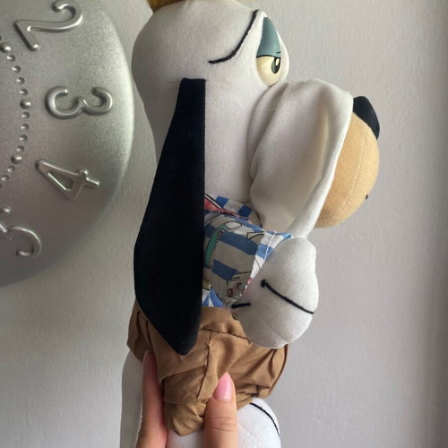 Droopy Dog plush toy 1990s used, vintage condition, 30 cm