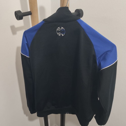 Adidas track jacket medium, black and blue