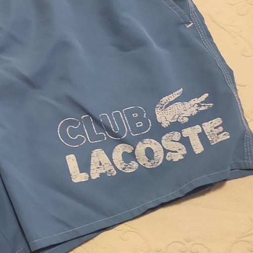 Lacoste shorts used, size S, blue with stains