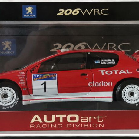 AUTOart 1:18 Peugeot 206 WRC model car, Rally Argentina 2003