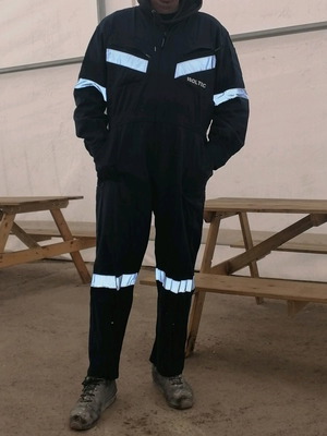 ErgoLine coverall workwear like new with reflective tape