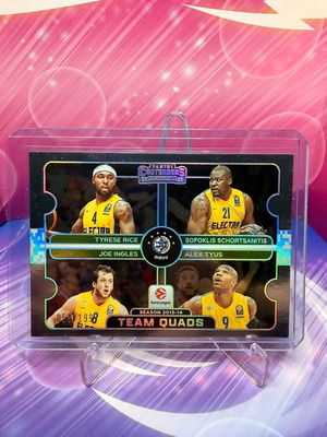 Panini Contenders Euroleague Basketball Maccabi Tel Aviv Team Quads new