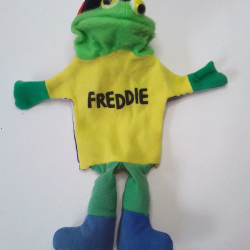 Vintage frog puppet glove with whistle fru fru used