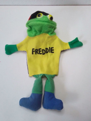 Vintage frog puppet glove with whistle fru fru used