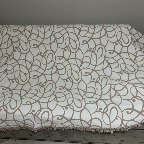 Cotton sofa throws set of 2, like new, 1.70x2.20 m each, reversible
