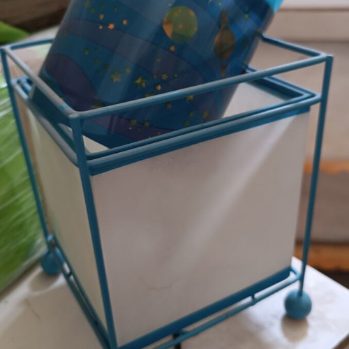 Retro rotating space night table lamp