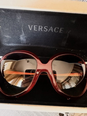 Versace women's sunglasses, red and gold
