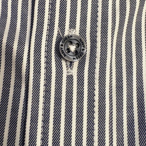 Navy & Green Men’s Striped Shirt XL New