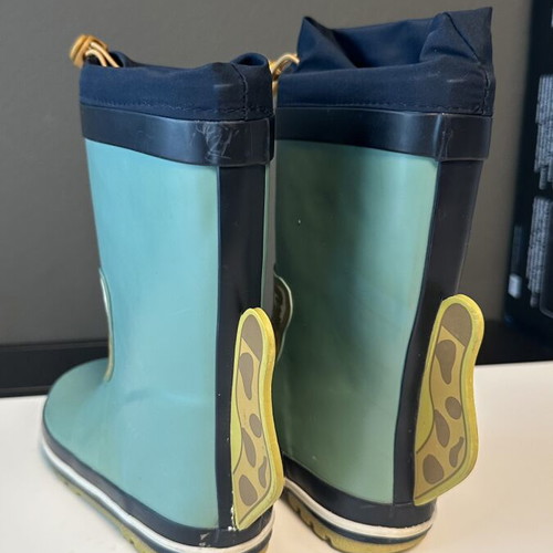 Rainy Leopard Boys' Rain Boots used, size 27, blue turquoise