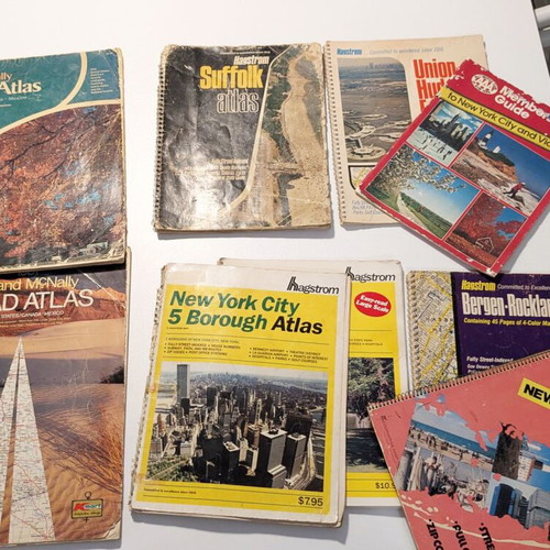 Vintage NYC Long Island Tri-State Map Atlas Collection used