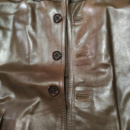 Leather coat Italian XL like new