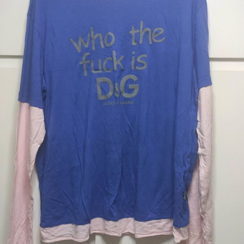 D&G Dolce and Gabbana long sleeve shirt like new, blue and pink, XXL