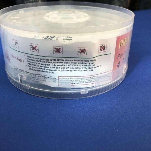 Princo DVD 4.7GB Write Once new, pack of 25 discs