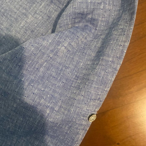 Fusaro Antonio 100% linen shirt with mandarin collar, like new