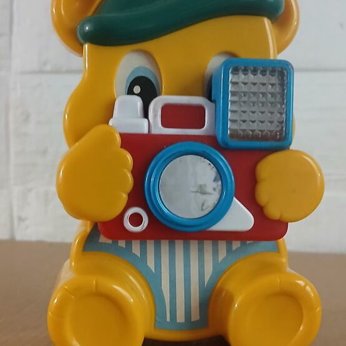 Vintage Sankyo Musical Toy Used Bear with Camera