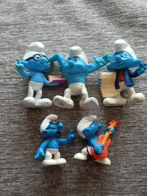 Set of 5 Smurf figures Schleich / Peyo, vintage