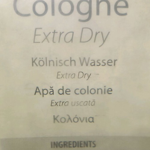 Dem Haize eau de cologne 500ml like new, extra dry