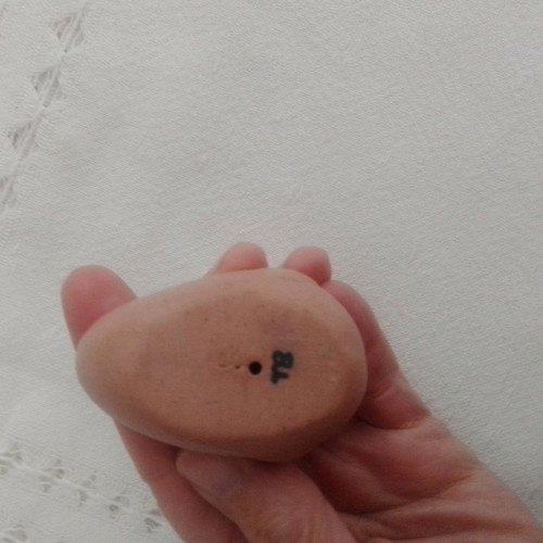 Ceramic duck miniature used, hand-painted