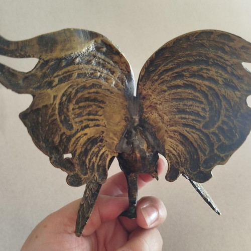 Vintage brass rooster used, decorative