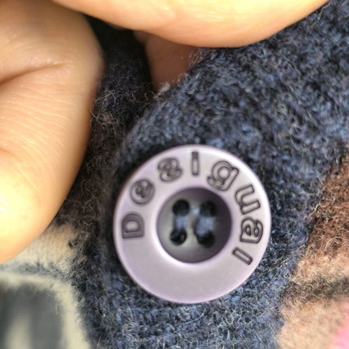 Desigual wool cardigan used, multicolor, size S