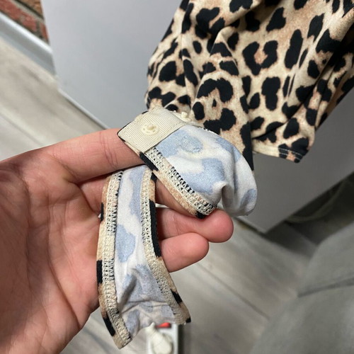 H&M Leopard Print Bodysuit Size XS used
