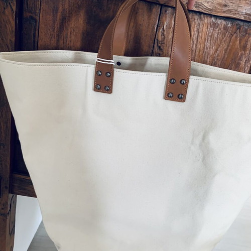 Ioanna Kourbela Beach Bag new, canvas and genuine leather details