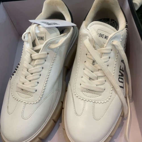 Moschino sneakers size 41, white, authentic