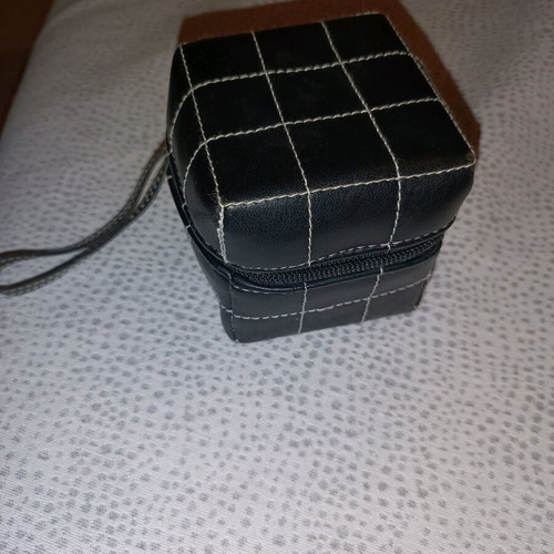Wrist bag used with wear on bottom 8x8x9.5cm