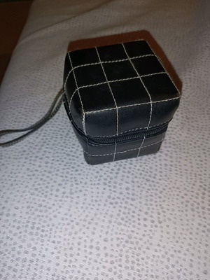 Wrist bag used with wear on bottom 8x8x9.5cm