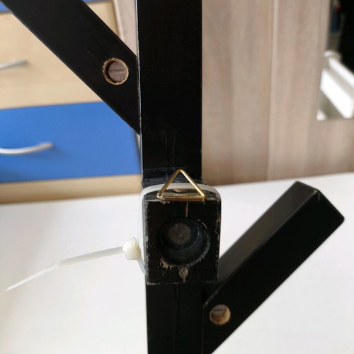 IKEA wall hanger wooden black refurbished with replaced hook
