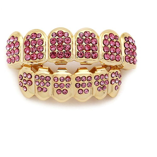 Grillz Pink Bling Bling new hip-hop set