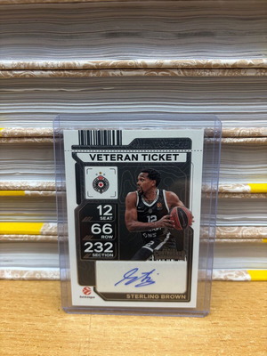 2025-26 Euroleague Contenders Veteran Ticket auto Sterling Brown καινούργιο