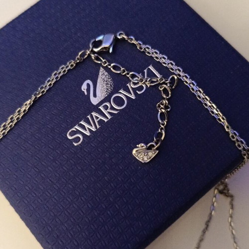 Swarovski Holly Starfish Double Strand Necklace new, silver