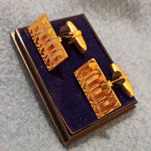 Rowi gold-plated cufflinks new, unused for shirt
