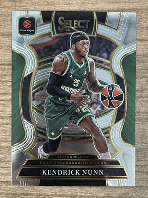 2025-26 Panini Select Euroleague Basketball Card Kendrick Nunn like new