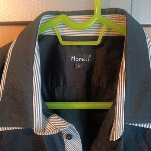 Men's shirt like new, size L, black and white