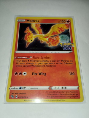Moltres κάρτα Pokemon σαν καινούργιο