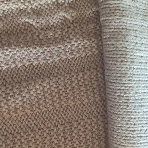 Handmade wool sweater vest in beige nude, lightly used