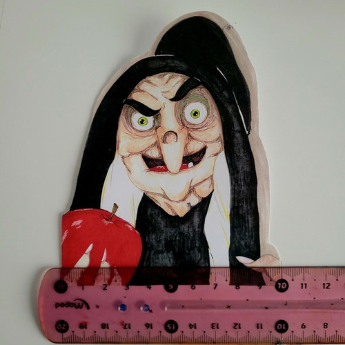Handmade Disney old witch sticker new