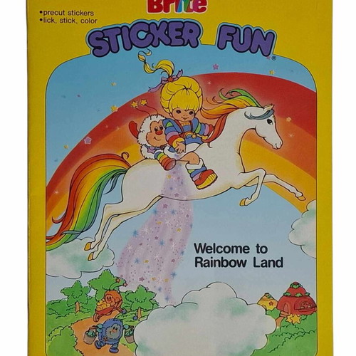 Vintage sticker album 80s Rainbow Brite Sticker Fun new collectible