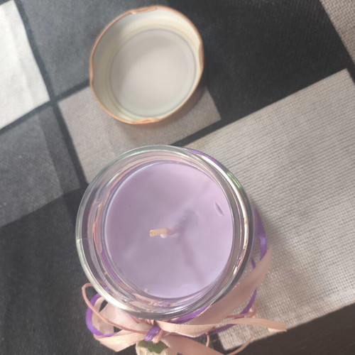 Luxodor Violet Aroma scented candle new in glass jar