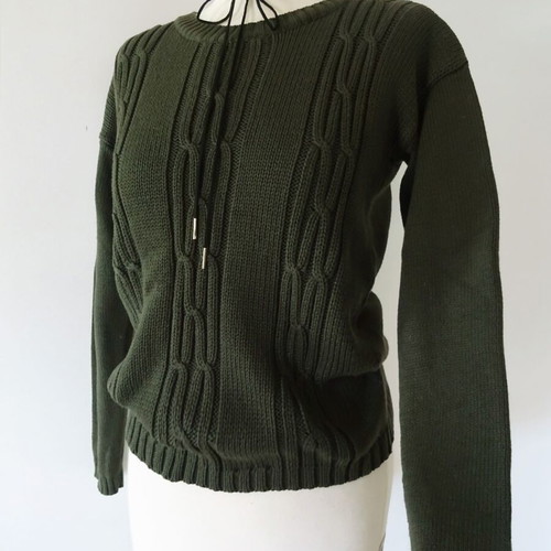 Knitted sweater new, khaki, size S