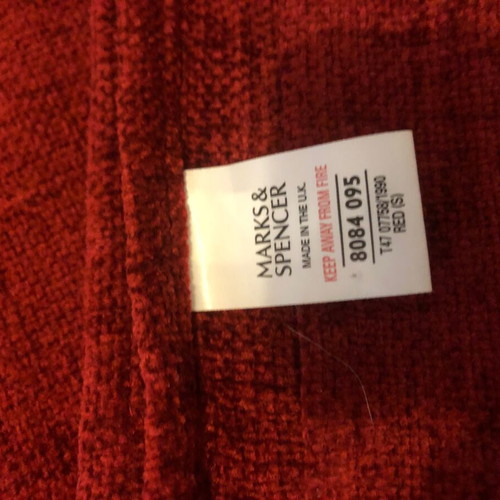 M&S Vintage Red Throw Blanket like new